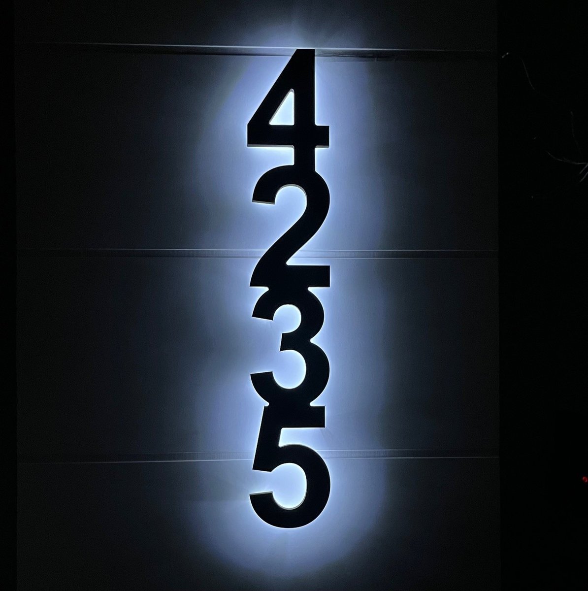 Custom Solar BackLit Home Address Sign